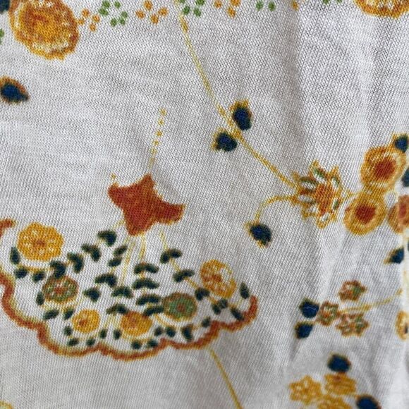 Anthropologie Tiny Boho Devas Sequin Top Printed Casual Roll-Cuff Multi S - Picture 11 of 16